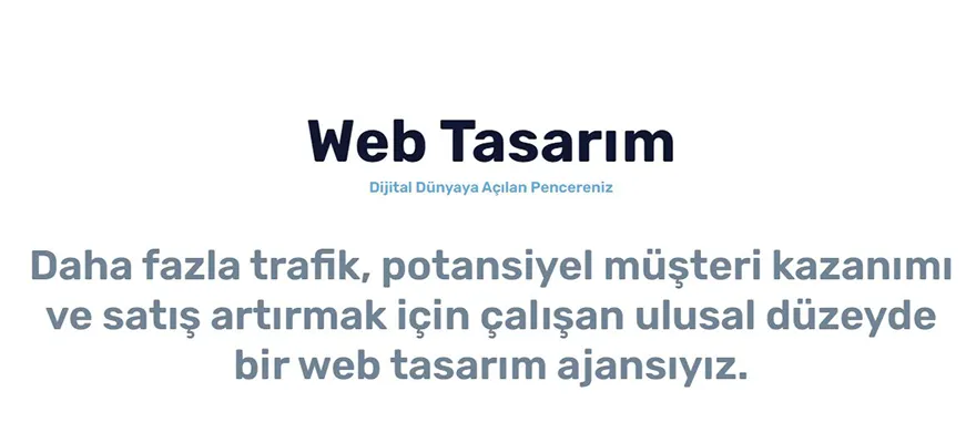 Web Tasarım Hizmeti Fiyatları