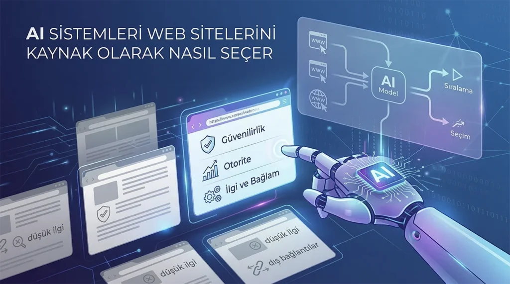 AI Sistemleri Web Sitelerini Kaynak Olarak Nasıl Seçer?